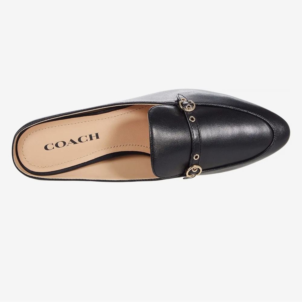 Coach-Irene leather Mule Black 8.5 B - Picture 3 of 12